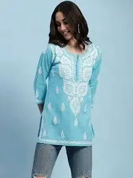 blue short kurti.webp